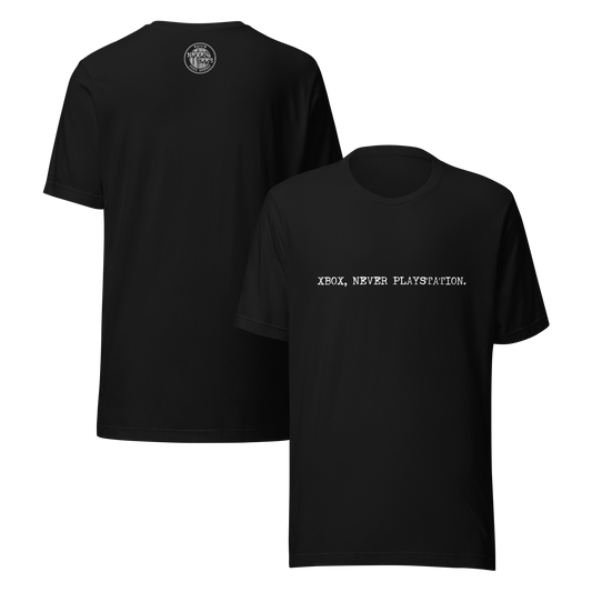Xbox, Never PlayStation Unisex t-shirt